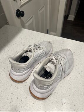 adidas Women's White Athletic Sneakers with Gum Outsole
